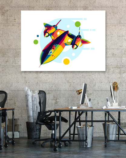 SR-71 in Pop Art Illustration - @lintank_popart