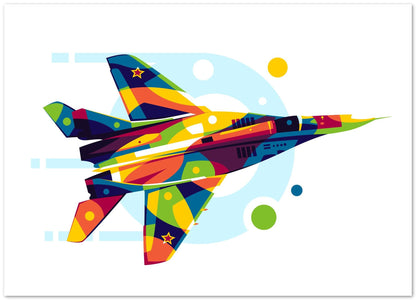 MiG-29A in Pop Art Illustration - @lintank_popart