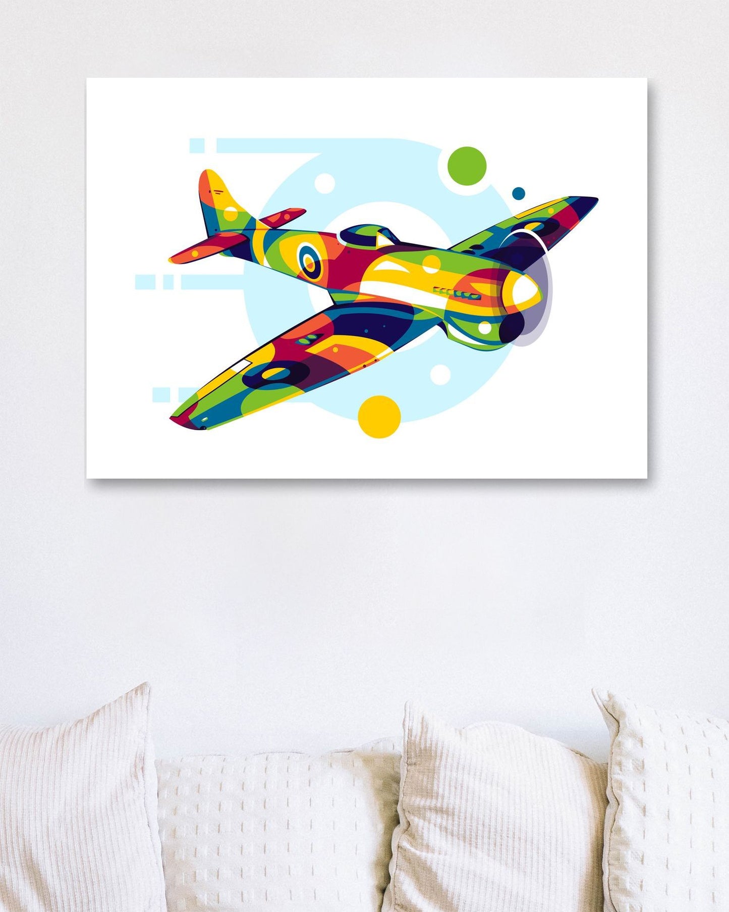 Hawker Tempest in Pop Art Illustration - @lintank_popart