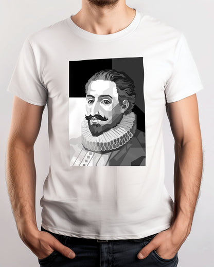 Miguel de Cervantes in Greyscale - @WPAPbyiant