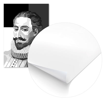 Miguel de Cervantes in Greyscale - @WPAPbyiant