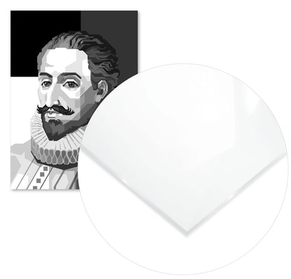 Miguel de Cervantes in Greyscale - @WPAPbyiant