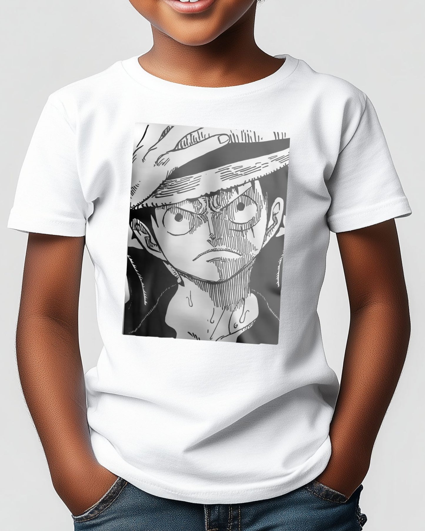 Monkey d.luffy line black white - @SNEAKHEAD