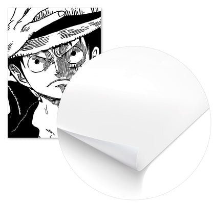 Monkey d.luffy line black white - @SNEAKHEAD