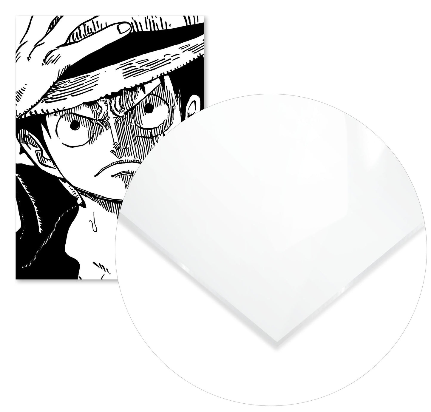 Monkey d.luffy line black white - @SNEAKHEAD