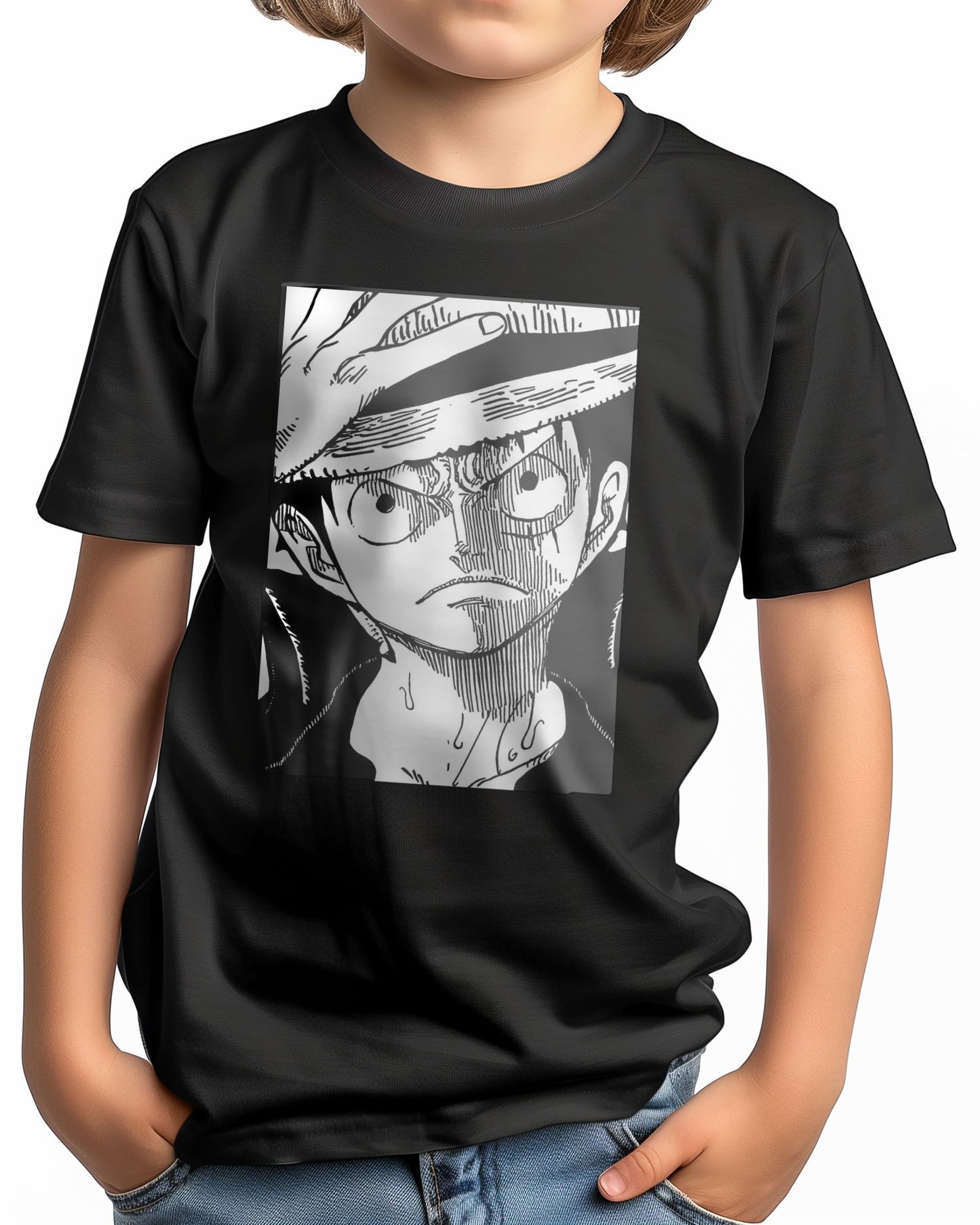 Monkey d.luffy line black white - @SNEAKHEAD