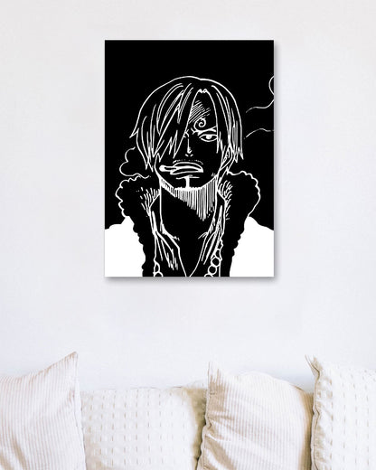 Sanji line black white - @SNEAKHEAD