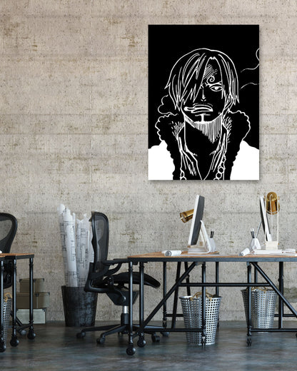 Sanji line black white - @SNEAKHEAD