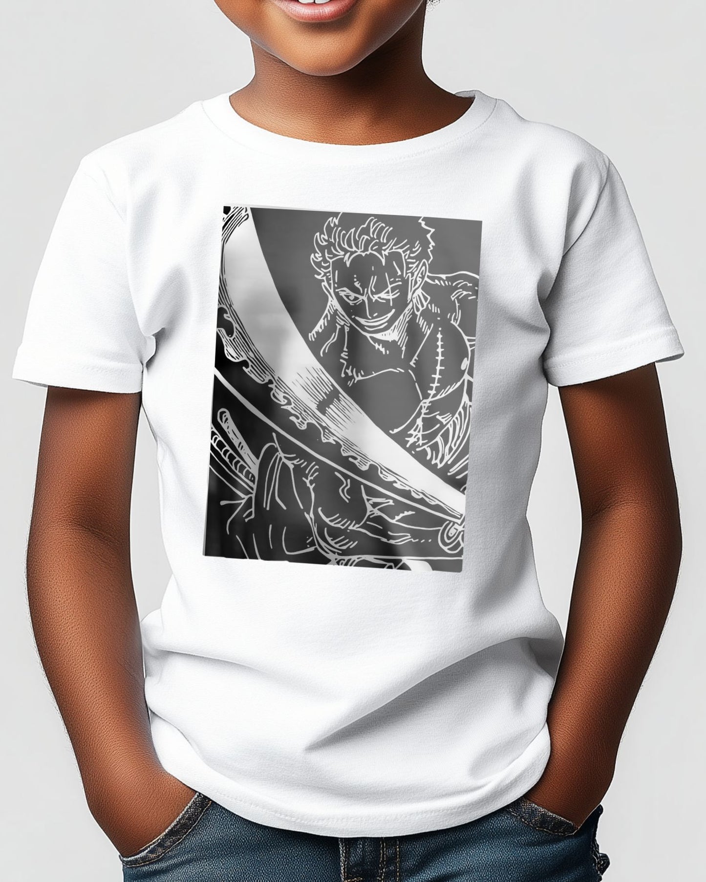 Roronoa zoro line black white - @SNEAKHEAD