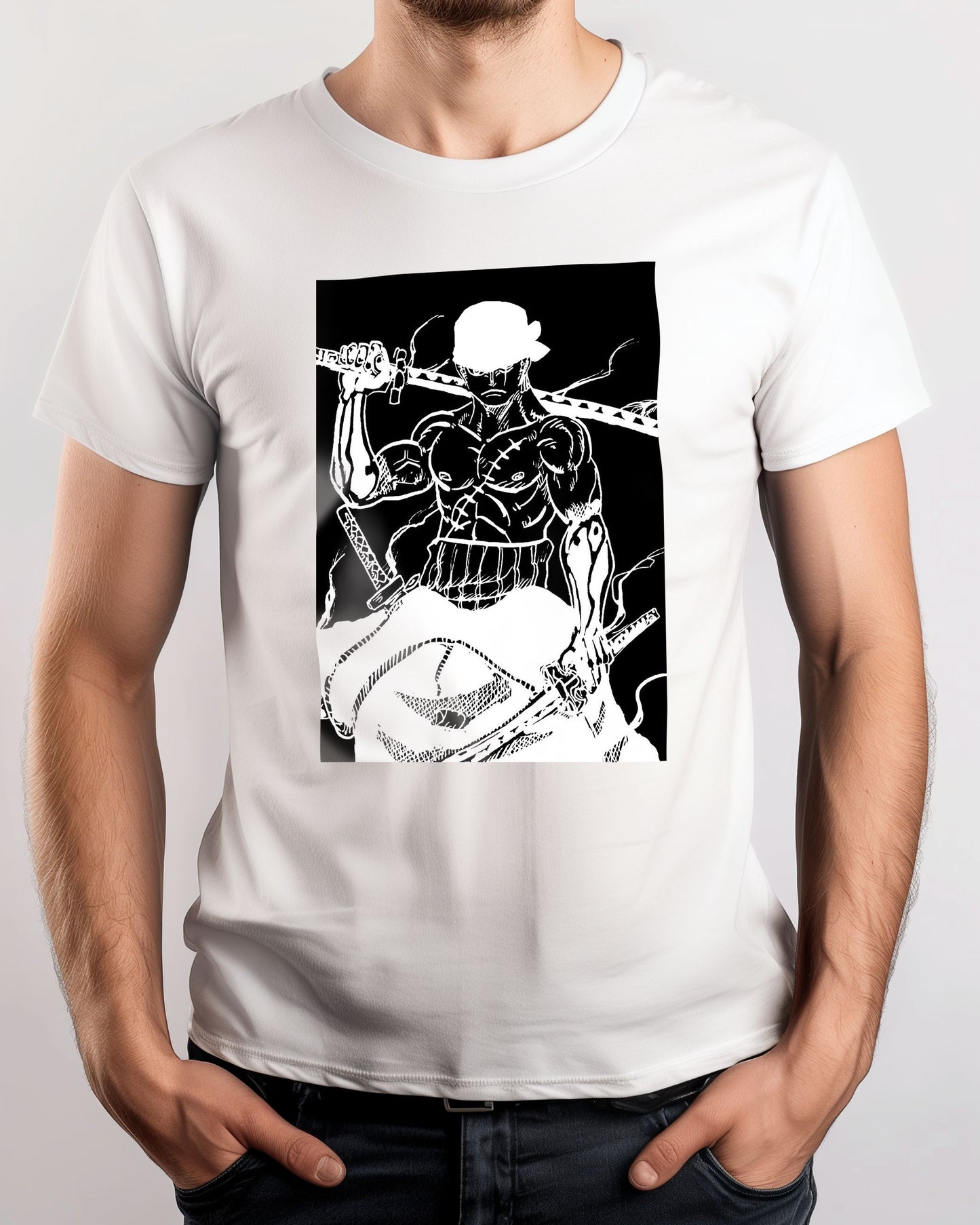 Zoro line black white - @SNEAKHEAD