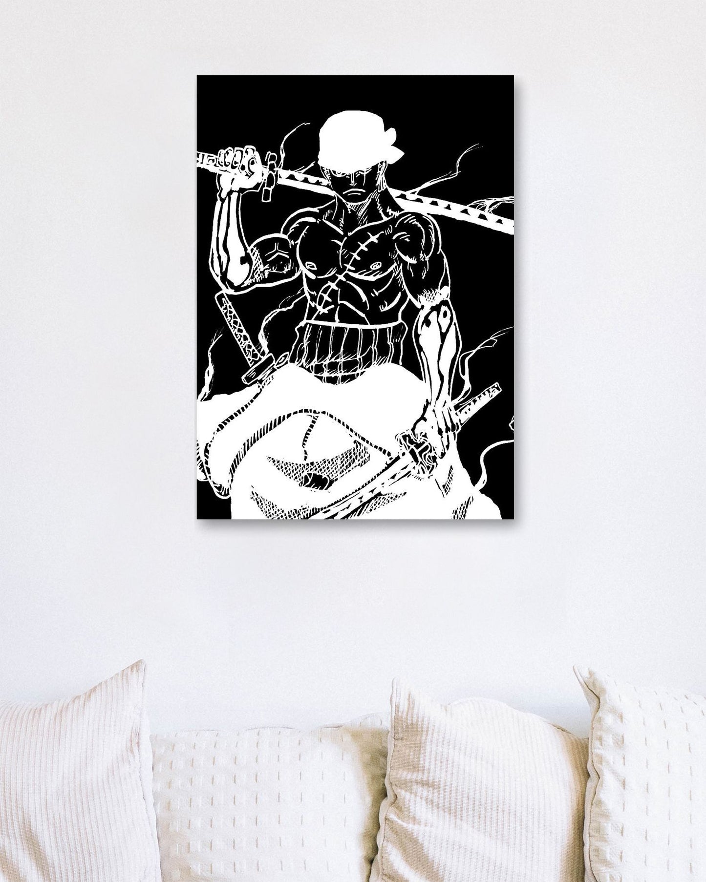 Zoro line black white - @SNEAKHEAD