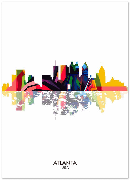 Atlanta USA Skyline - @ziartzposter