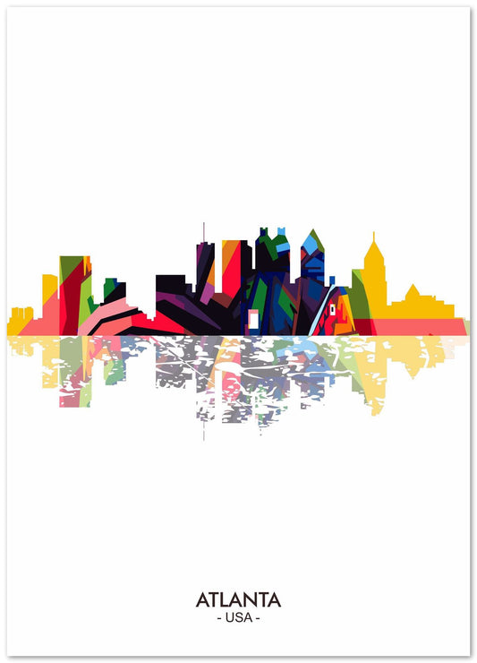 Atlanta USA Skyline - @ziartzposter