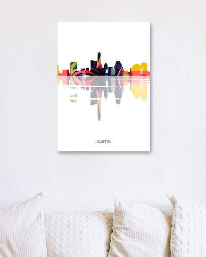 AUSTIN Skyline - @ziartzposter