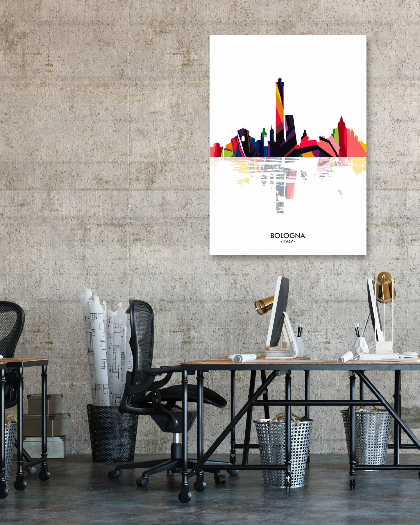 BOLOGNA ITALY skyline - @ziartzposter