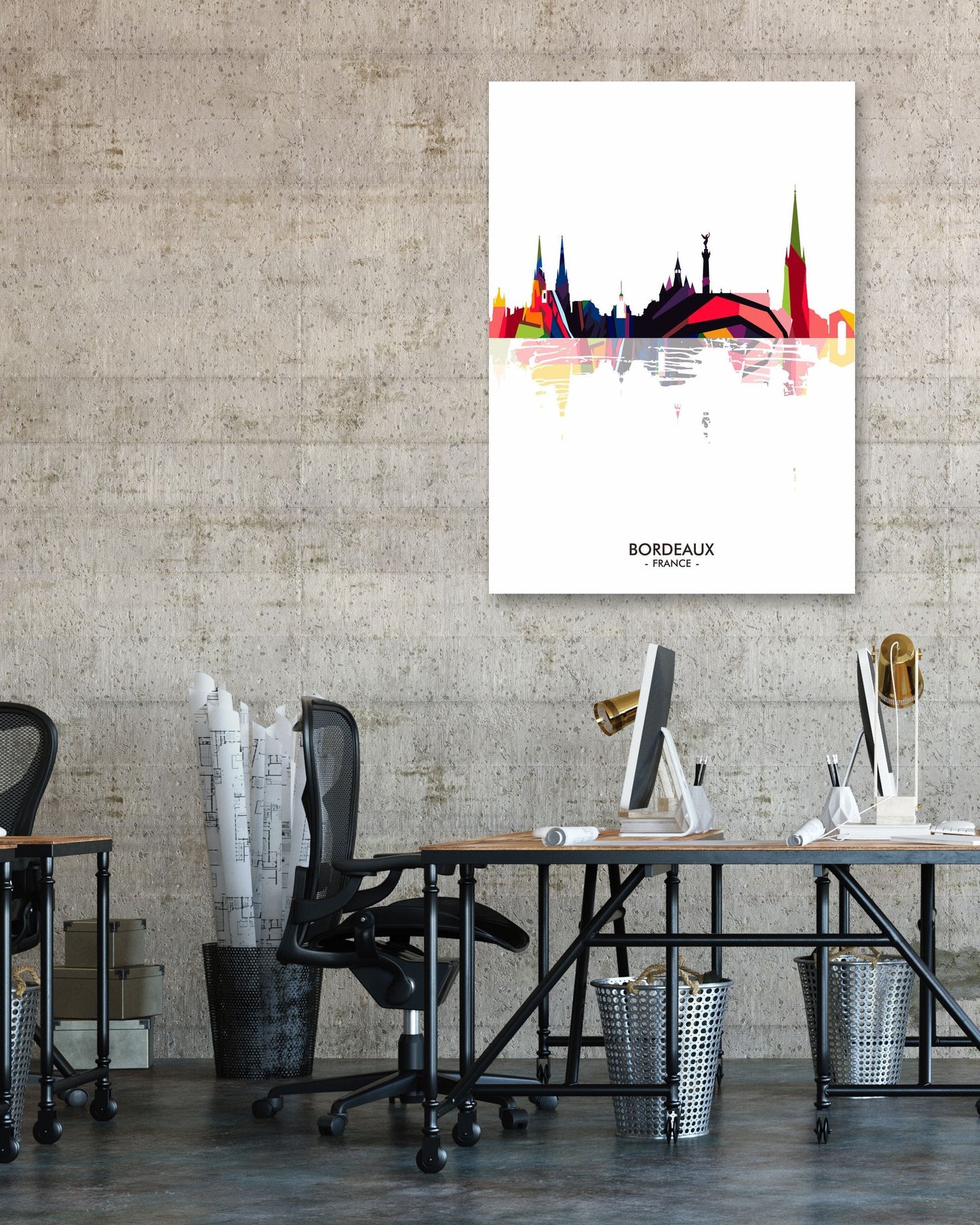 BORDEAUX FRANCE skyline - @ziartzposter