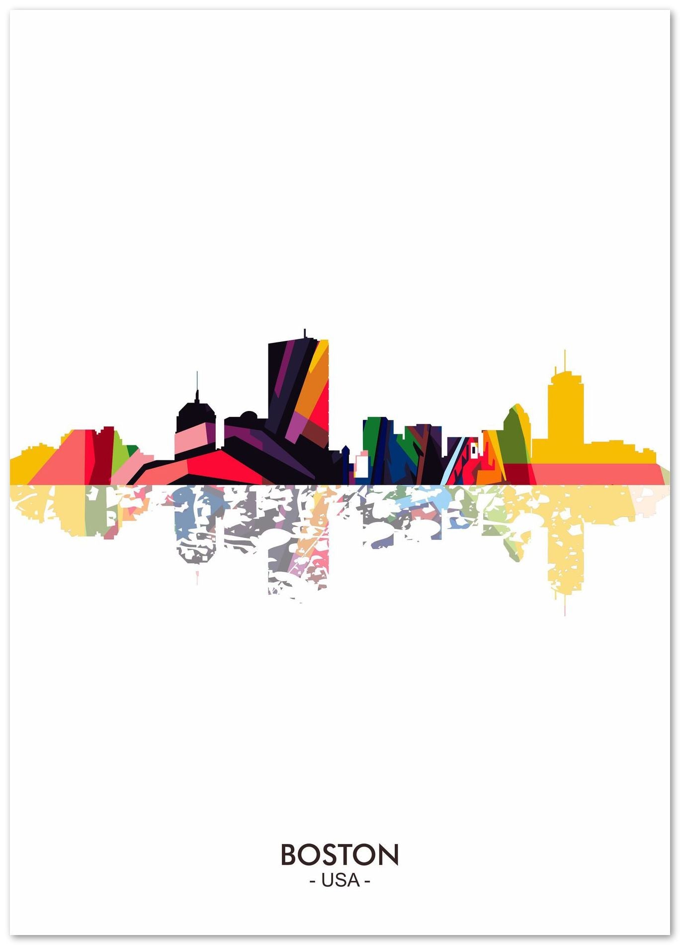 Boston USA skyline - @ziartzposter