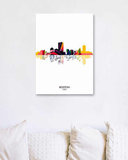 Boston USA skyline - @ziartzposter