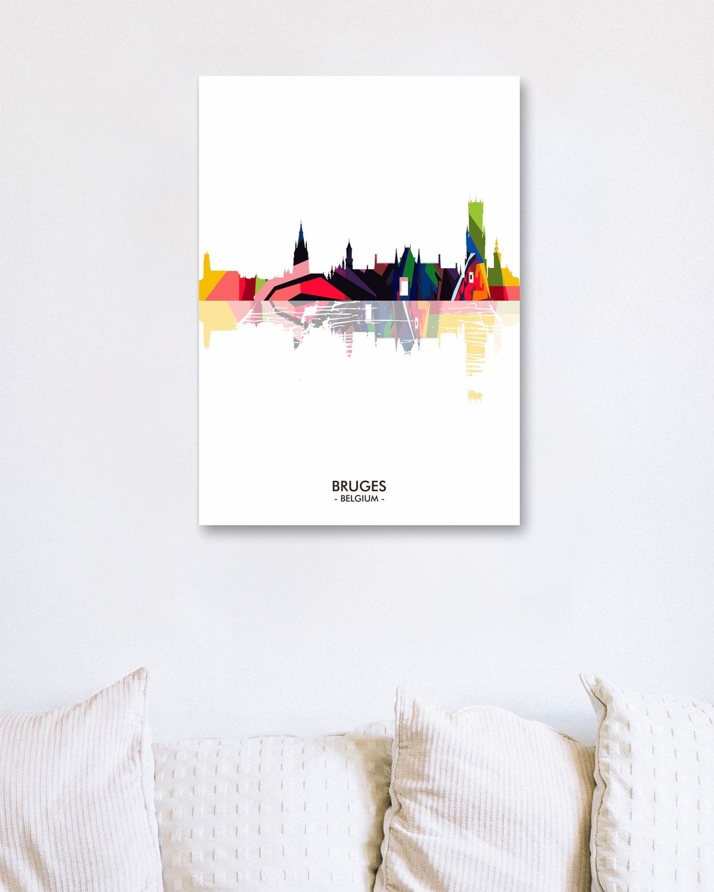 BRUGES BELGIUM skyline city - @ziartzposter