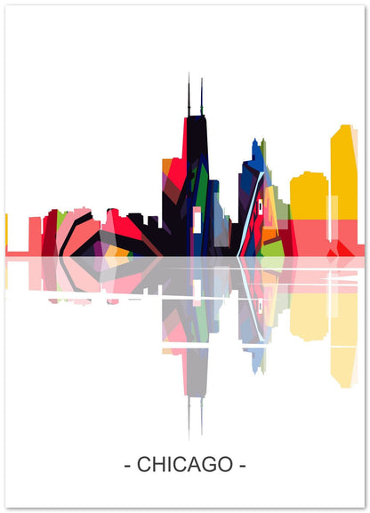 CHICAGO Skyline City - @ziartzposter