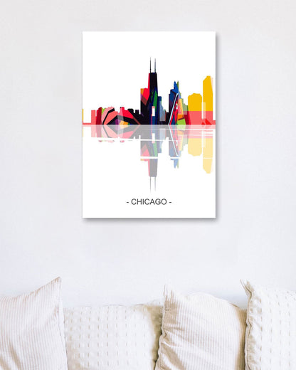 CHICAGO Skyline City - @ziartzposter