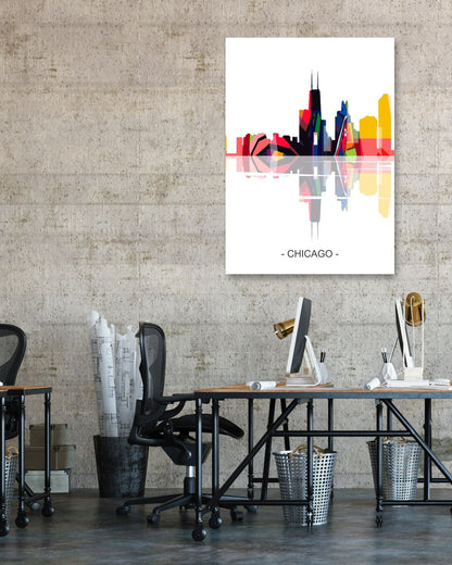 CHICAGO Skyline City - @ziartzposter