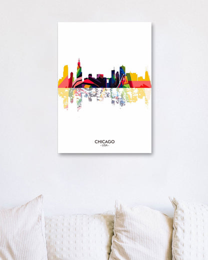 Chicago USA Skyline City - @ziartzposter