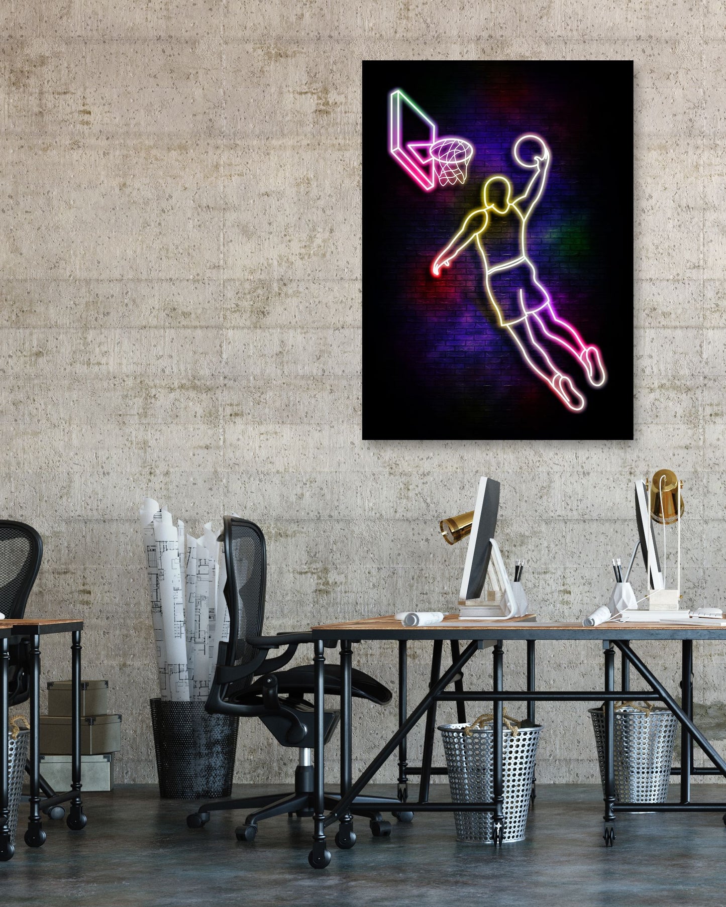 neon basketball art15 - @izmo