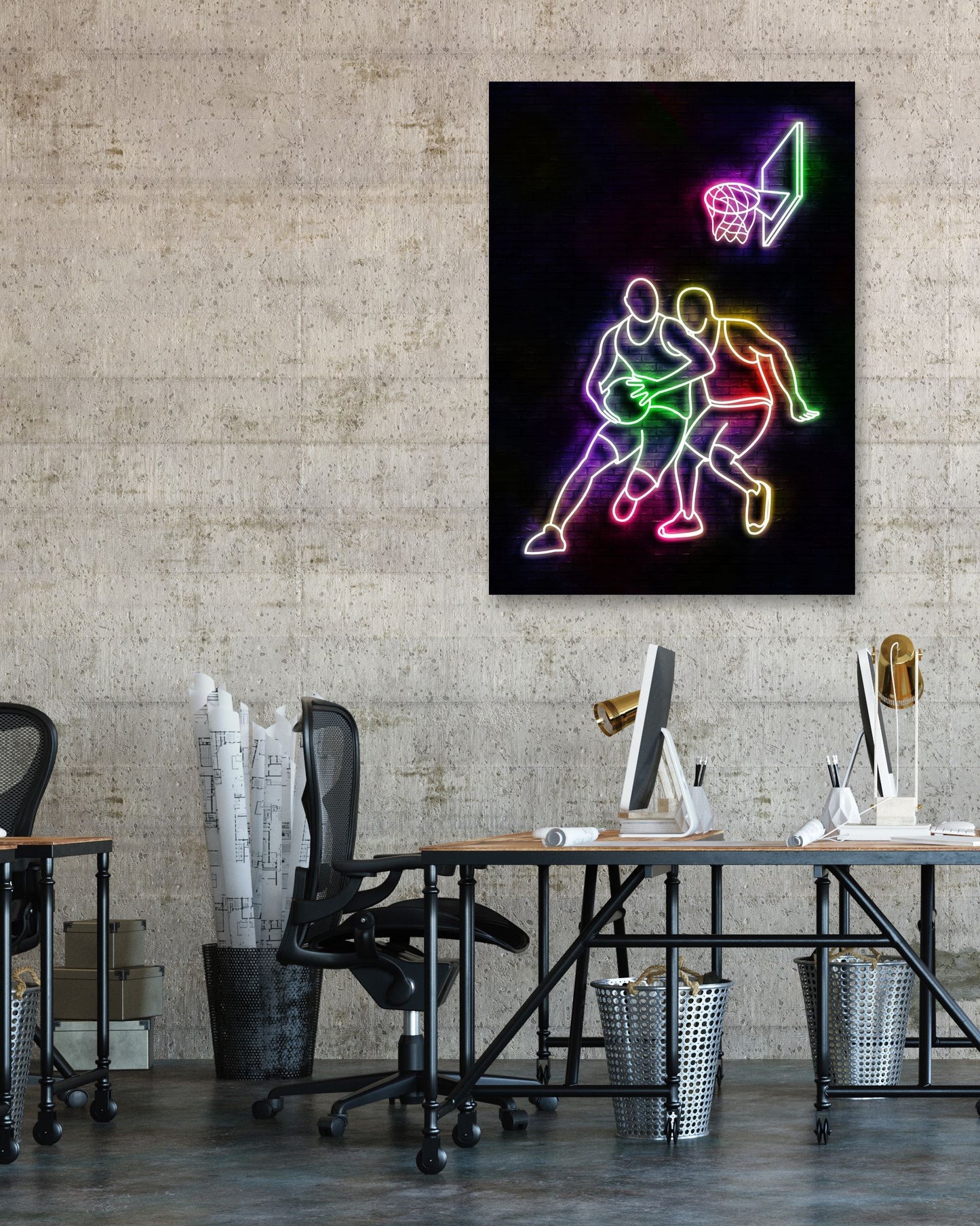 neon basketballers art17 - @izmo