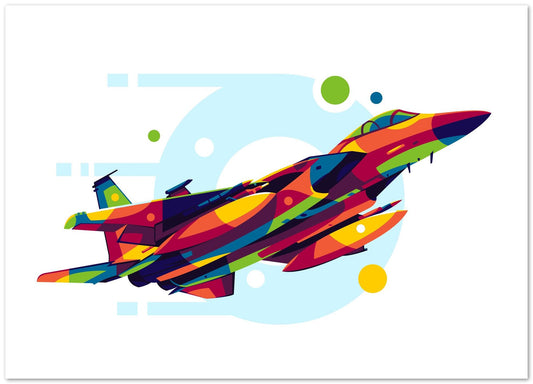 F-15C Eagle in Pop Art Illustration - @lintank_popart
