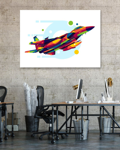 F-15C Eagle in Pop Art Illustration - @lintank_popart