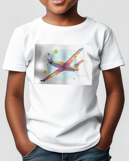 Pilatus PC-12 Flying in Pop Art Illustration - @lintank_popart