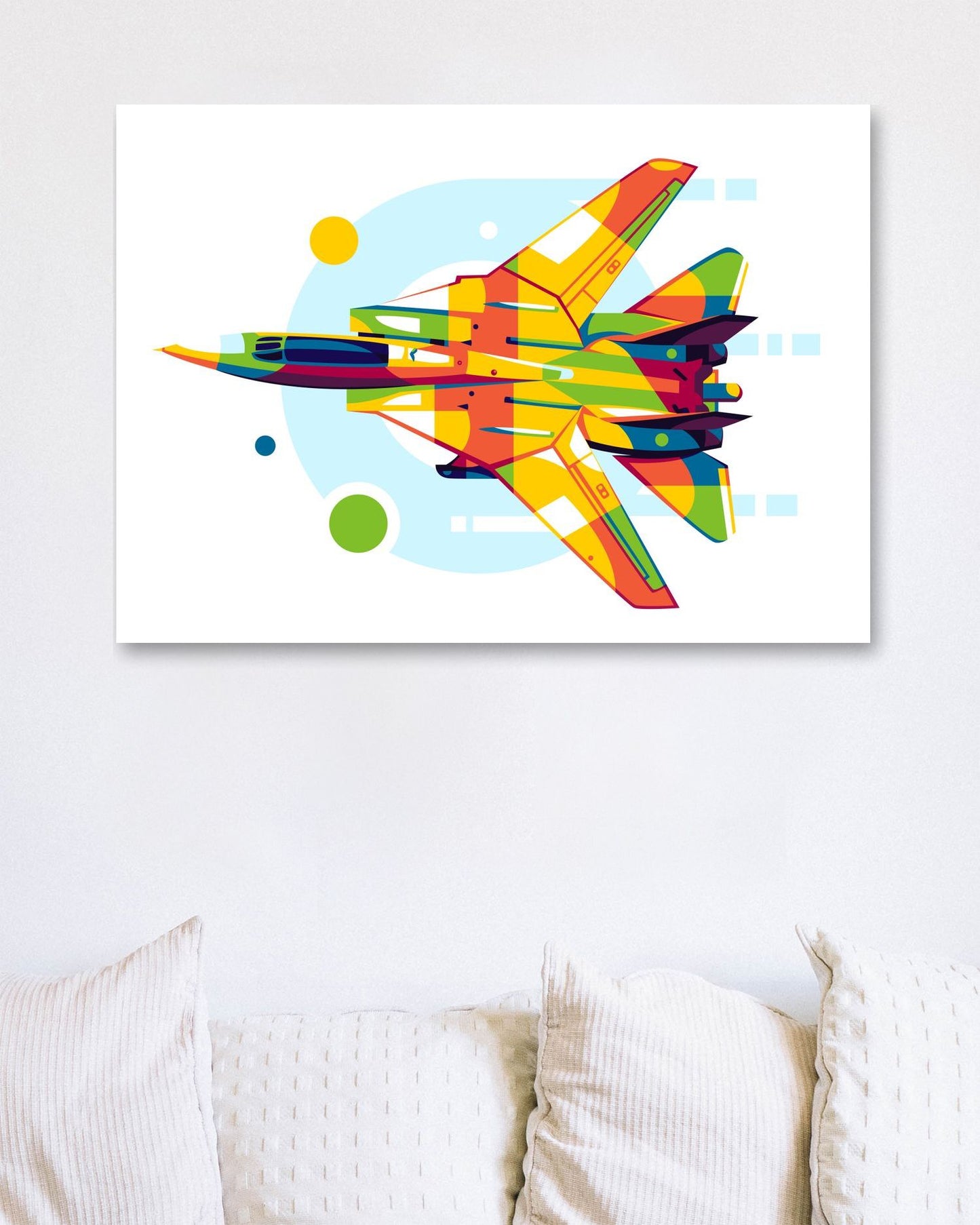 F-14 Tomcat in Pop Art Illustration - @lintank_popart