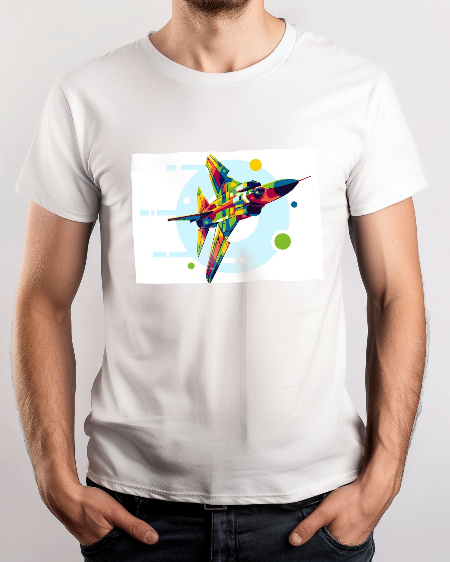 MiG-23 Flying Jet in Pop Art Illustration - @lintank_popart