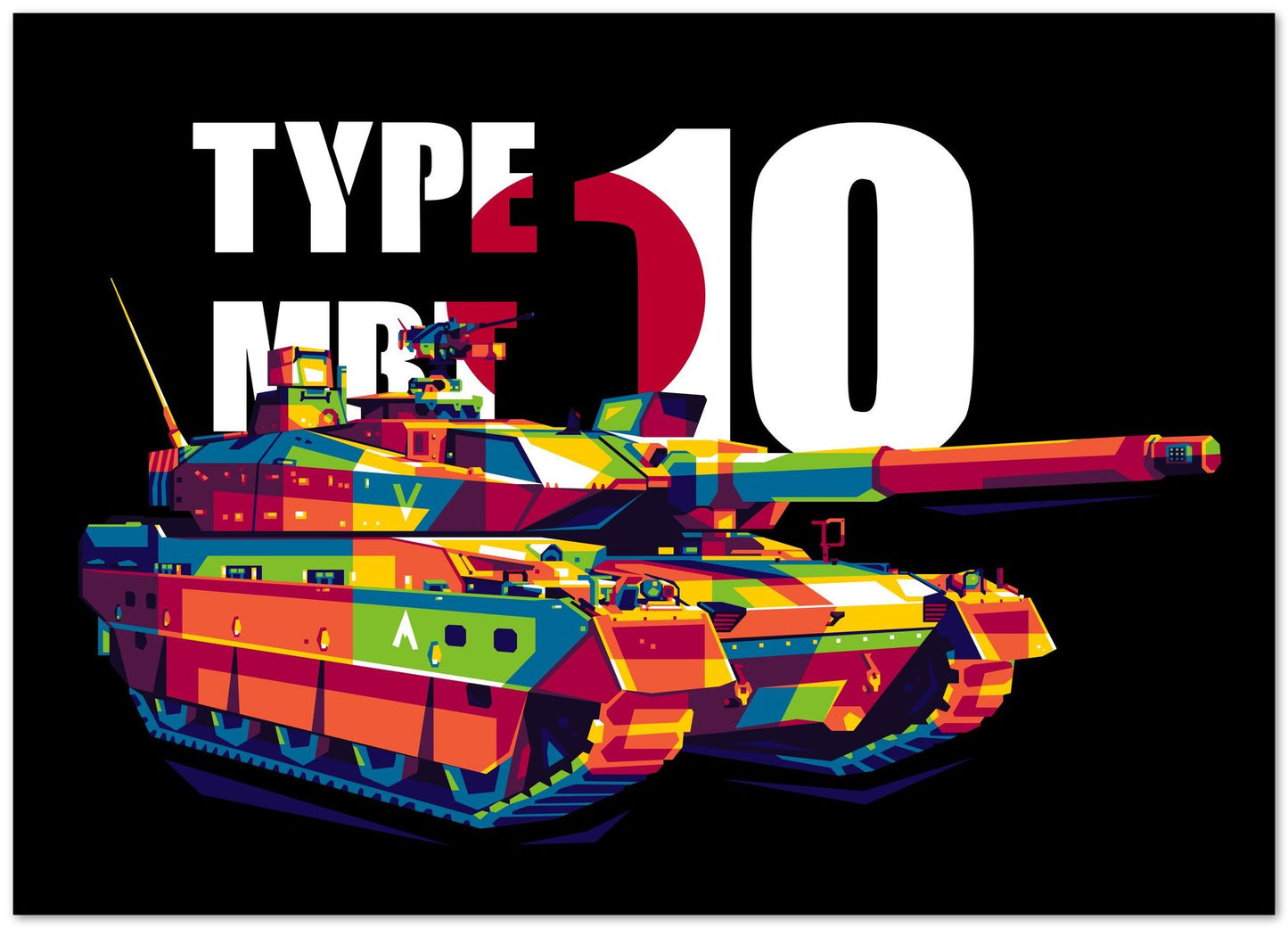 Type 10 MBT in WPAP Illustration - @lintank_popart