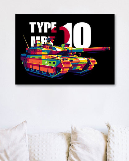 Type 10 MBT in WPAP Illustration - @lintank_popart