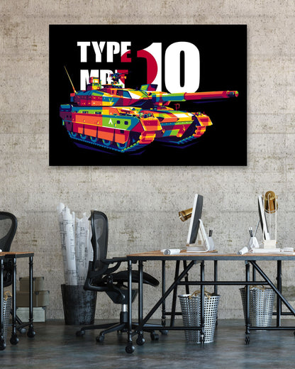 Type 10 MBT in WPAP Illustration - @lintank_popart