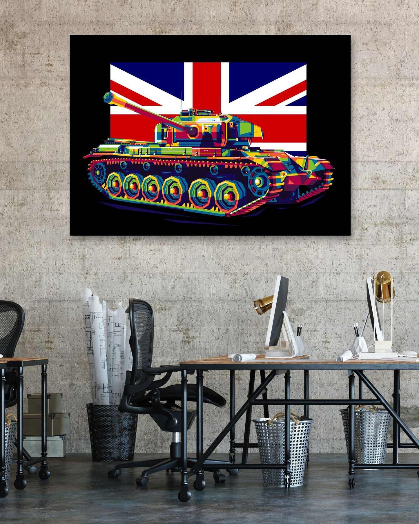 Centurion Tank in WPAP Illustration - @lintank_popart