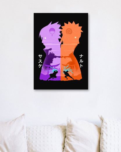 Minimalist Naruto vs Sasuke - @MyKido