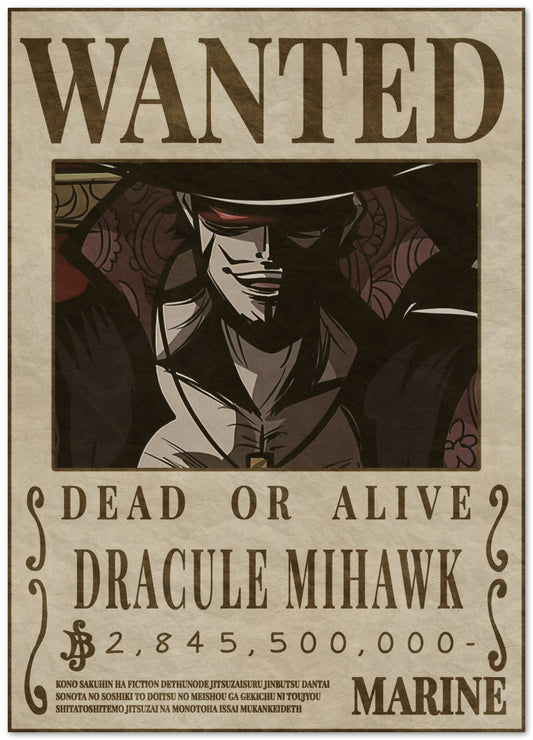 Dracule Mihawk Bounty - @ZakeDjelevic