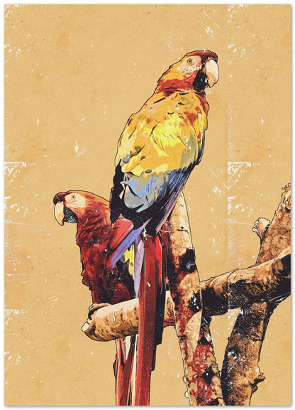 Scarlet Macaw Painting - @ColorizeStudio