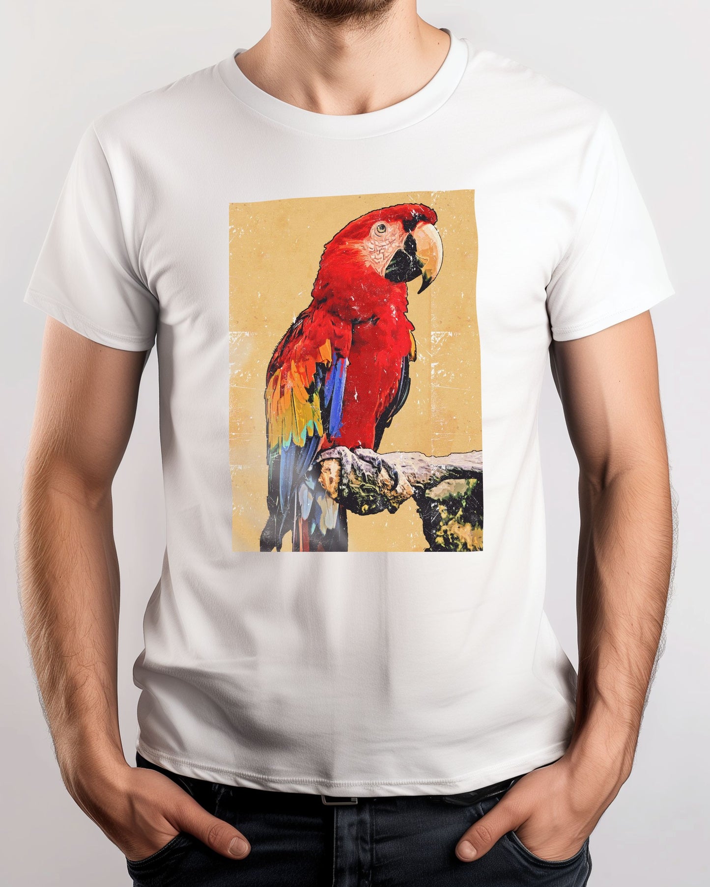 Red Scarlet Macaw Painting - @ColorizeStudio