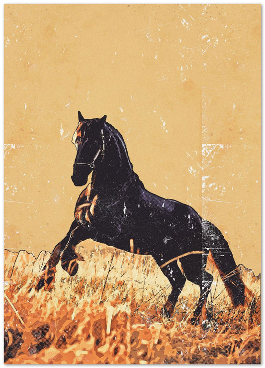 Friesian Horse Illustration - @ColorizeStudio