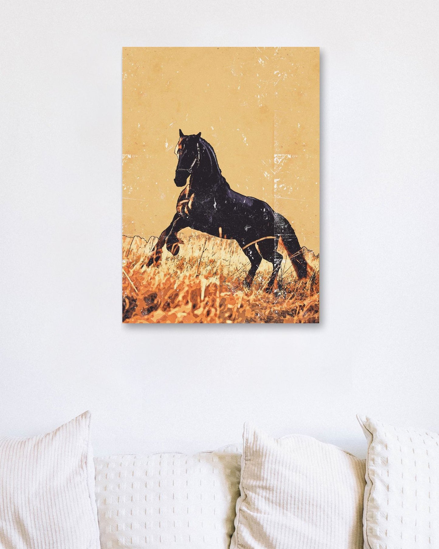 Friesian Horse Illustration - @ColorizeStudio