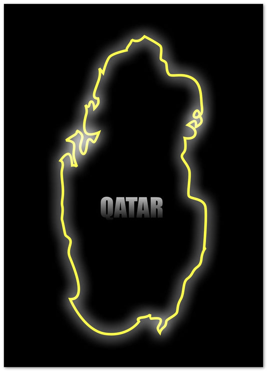 qatar maps neon - @AsranVektor