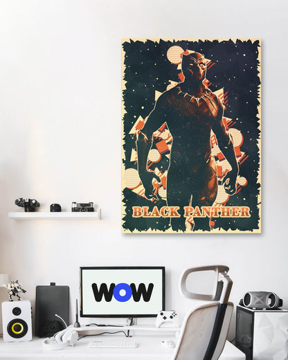 Black Panther Vintage Illustration - @ColorizeStudio