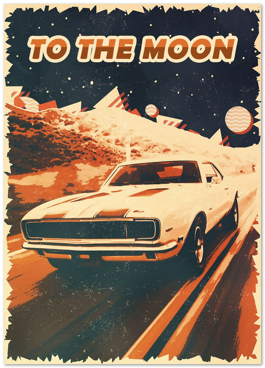 To The Moon Sport Car Illustration - @ColorizeStudio