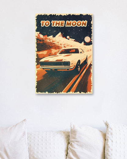 To The Moon Sport Car Illustration - @ColorizeStudio