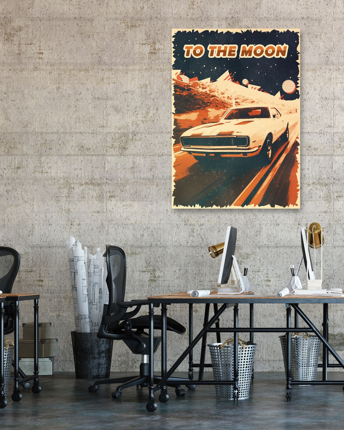 To The Moon Sport Car Illustration - @ColorizeStudio