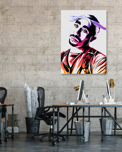 Tupac Shakur Color Art - @LuckyDream